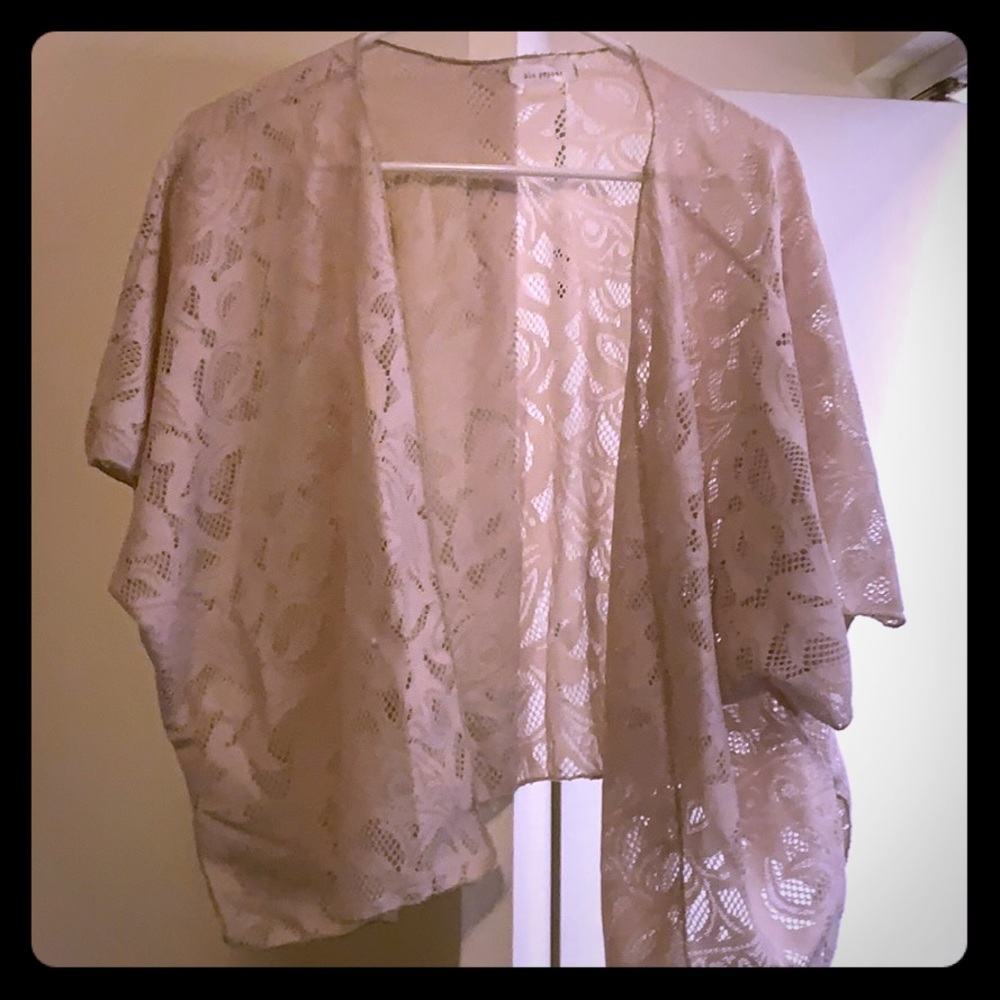 Cream lace shrug